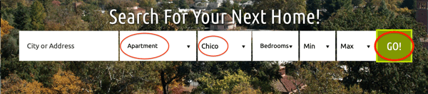 Apartment - Chico - Go circled