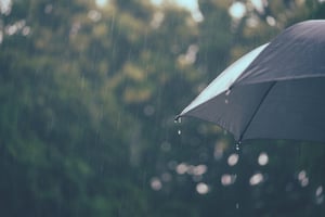 rainy day with umbrella