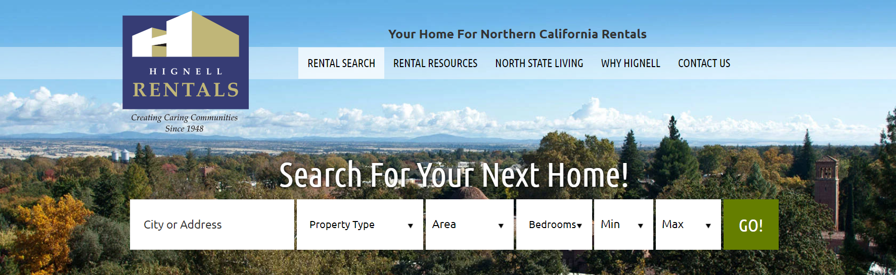 Hignell Rentals Chico Apartment Search Bar 
