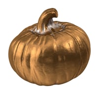 bronze painted pumpkin