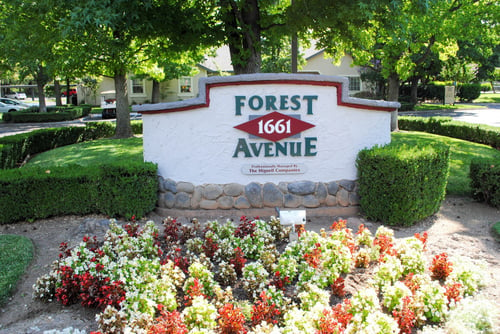 1661 Forest Ave sign