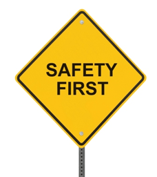 safety first sign